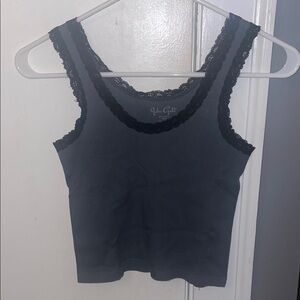 John Galt/Brandy Melville Lace Trim Tank Top